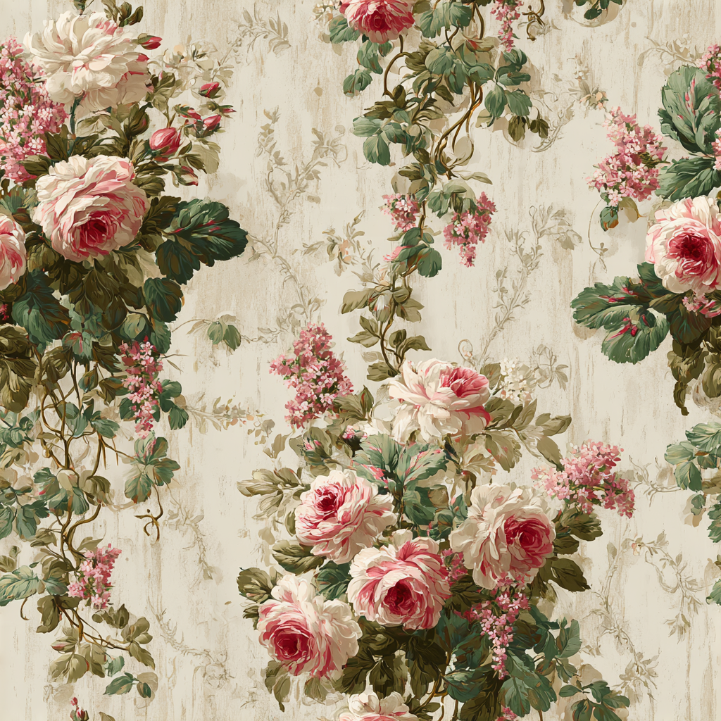 Belle Époque Roses Wallpaper