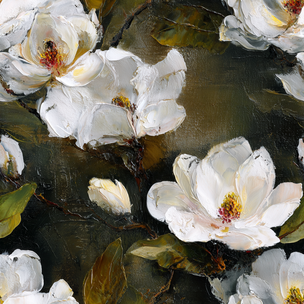 Moonlit Magnolia Wallpaper