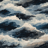 Blue and white wave wallpaper with a brushstroke effect.