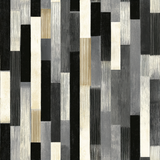 Abstract panel wallpaper with grey, black, and tan blocks arranged in a geometric pattern.