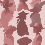 Rouge Silhouette Assembly Wallpaper