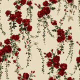 Crimson Cascade Roses Wallpaper