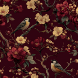 Vermillion Songbirds Wallpaper