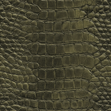 Green wallpaper with alligator skin pattern.