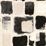Umber blocks wallpaper with rectangular paint patterns and textured details.

