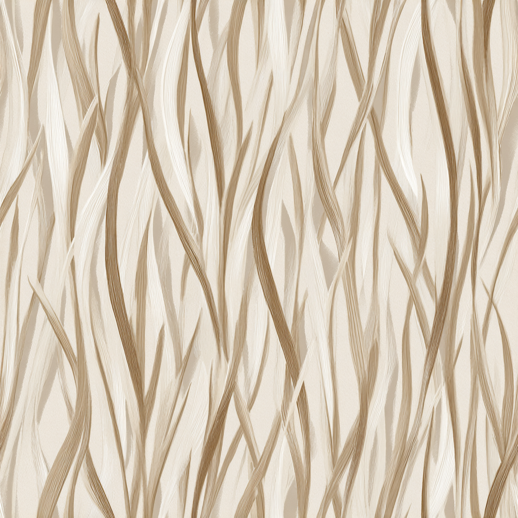 Beige woven wallpaper with dune pattern from Seabrook Wallcoverings featuring linear organic textures.
