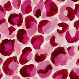 Pink rose ember wallpaper with an animal-print design featuring painted patterns and vibrant pink and burgundy hues.
