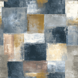 Stone ledger wallpaper with abstract square pattern and stone texture.