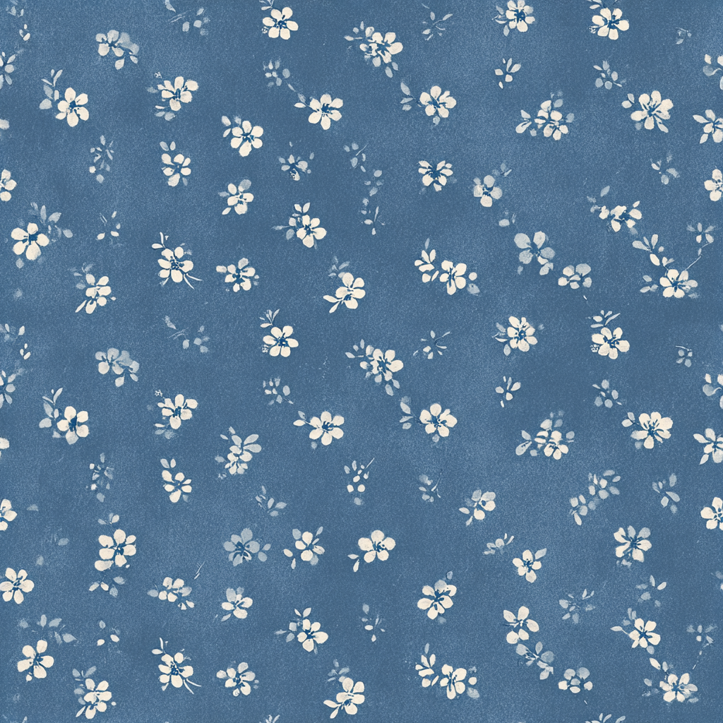 Chambray Posy Wallpaper