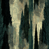 Cypressoire wallpaper with cypress tree pattern and textured background.
