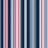Striped wallpaper with pink, white, and blue vertical lines.
