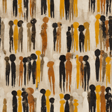 Abstract figure wallpaper with yellow, black and orange pattern.