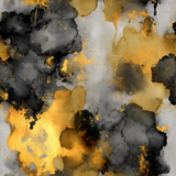 Black and gold wallpaper with watercolor effect, featuring an abstract pattern.