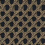 Hitch knot ledger wallpaper with rope weave pattern and dark navy background.