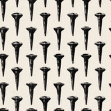 Nail pattern wallpaper from Iron Range Mark, featuring a black print on an off-white background.
