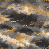 Stormborne wallpaper with dark gray and gold marbling effect.
