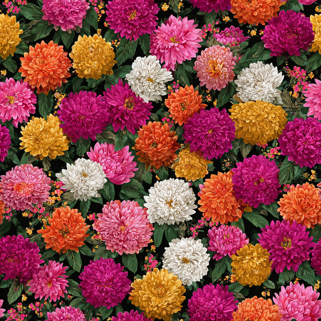 Chrysanthemum Pageantry Wallpaper