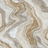 Desert onyx vein wallpaper with beige and gray swirled wave pattern.
