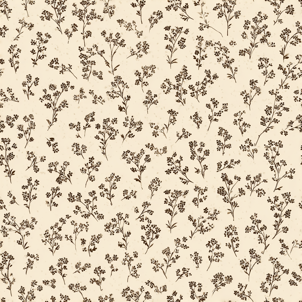Stillfield wallpaper with floral pattern over an aged, textured background.