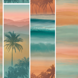 Pacific Mirage Wallpaper with ocean and mountain scenery.