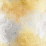 Gold and silver auric veil wallpaper with a textured, watercolor-style pattern.
