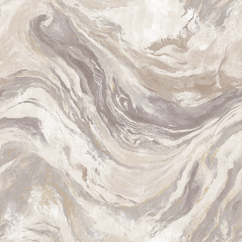 Mineral Drift wallpaper with a marble pattern by Brewster Home Fashions, featuring beige and grey tones.