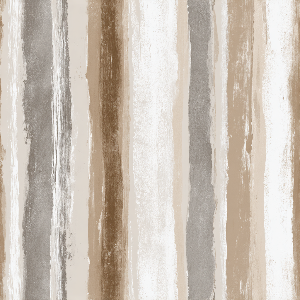 Neutral tone striped wallpaper by York Wallcoverings featuring a textured brushstroke pattern.
