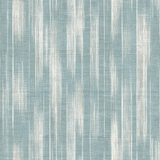 Light blue linen bands wallpaper with vertical stripes, plus a textured pattern.