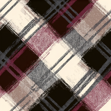 Plaid wallpaper with maroon and gray stripes, displaying a painterly texture.