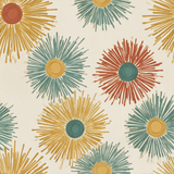 Solaris Burst Wallpaper with colorful burst pattern and painterly textures on a cream background.
