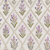 Lavender lattice whimsy wallpaper with floral pattern and diamond design.