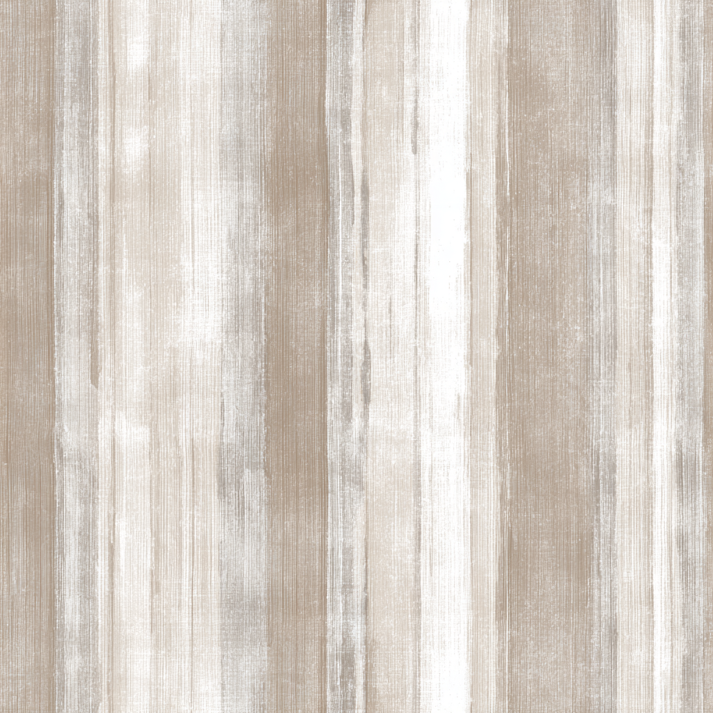 Greige meridian wallpaper with vertical brushstroke pattern.