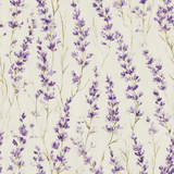 Floral lavender wallpaper with sprig pattern and watercolor texture.