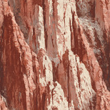 Red canyon wallpaper with rocky texture depicting cliffside formations and crevices in neutral tones.