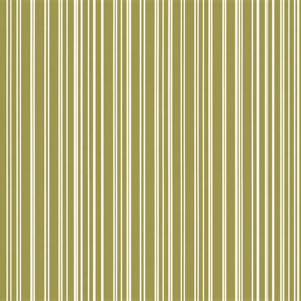 Mossline wallpaper with white stripes on a moss green background.