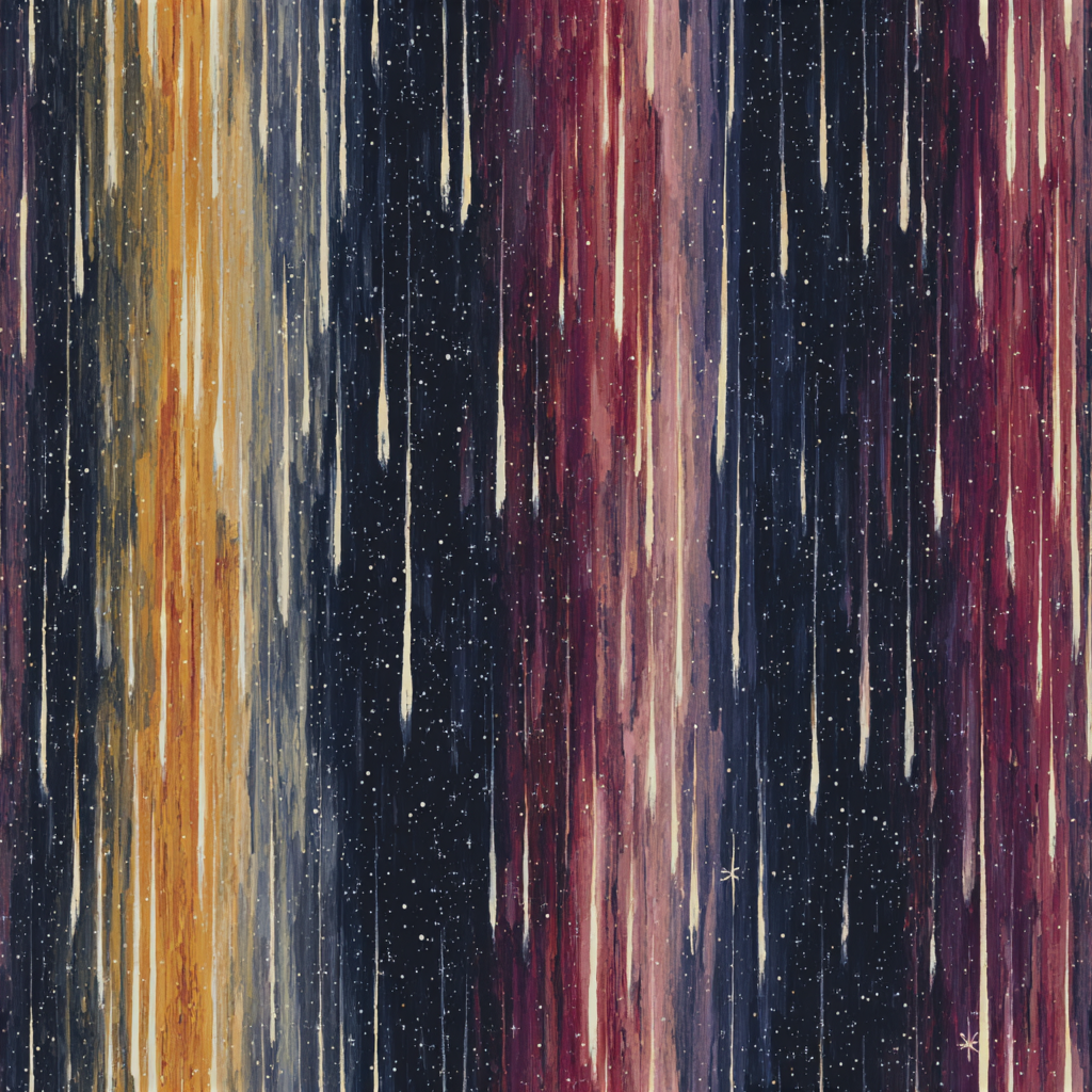 Abstract multicolor wallpaper with shooting stars pattern.