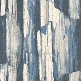 Abstract blue and cream strata wallpaper with mottled texture.