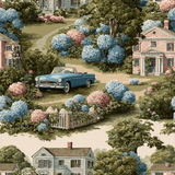 Hydrangea Sound Toile Wallpaper