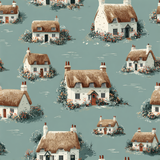 Sage Cottage Lane Wallpaper