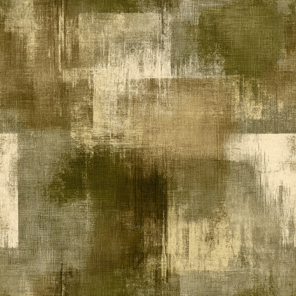 Canvas wallpaper in shades of mossfield with an abstract, textured block pattern.