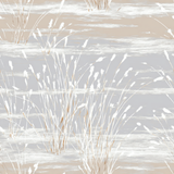 Neutral wallpaper with grass design, with horizontal brushstroke texture.
