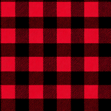 Red and black Cabinier Rouge Wallpaper with a buffalo plaid pattern.