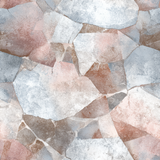 Salt Flat Shatter wallpaper with a geometric pattern in shades of gray and brown.