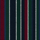 Striped wallpaper with red, green, and blue vertical lines with textured surface.