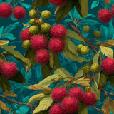 Crimson Rambutan Cluster Wallpaper