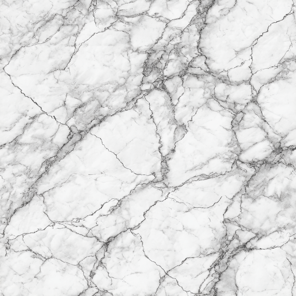 White Carrara Veil wallpaper with marble pattern and gray veining.
