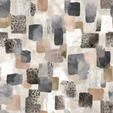 Abstract cinder mosaic wallpaper with leopard print and brushstroke patterns.