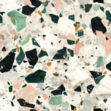 Verona Verde wallpaper with terrazzo stone pattern texture.
