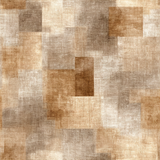 Brown Savannah Clay Wallpaper with rectangular block pattern and linen texture.