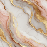 White drift marble wallpaper with gold veins, in a textured abstract pattern.